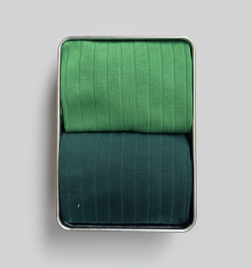 Box 2 Long Pairs Green Flag-Teal