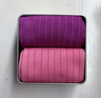 Box 2 Pairs Short Purple-Pink