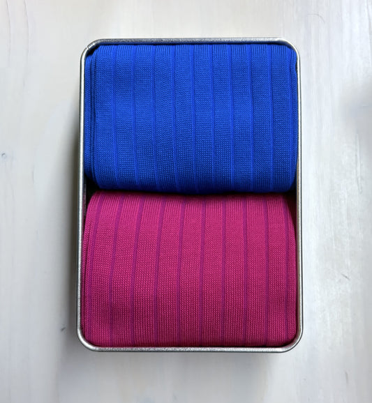 Box 2 Long Pairs Bluette-Fuxia