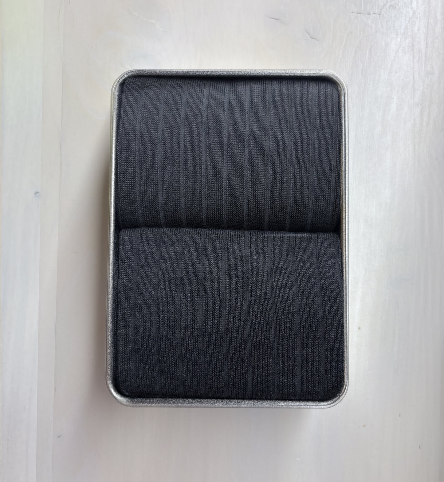 Box of 2 Long Pairs, Melange Grey-Anthracite