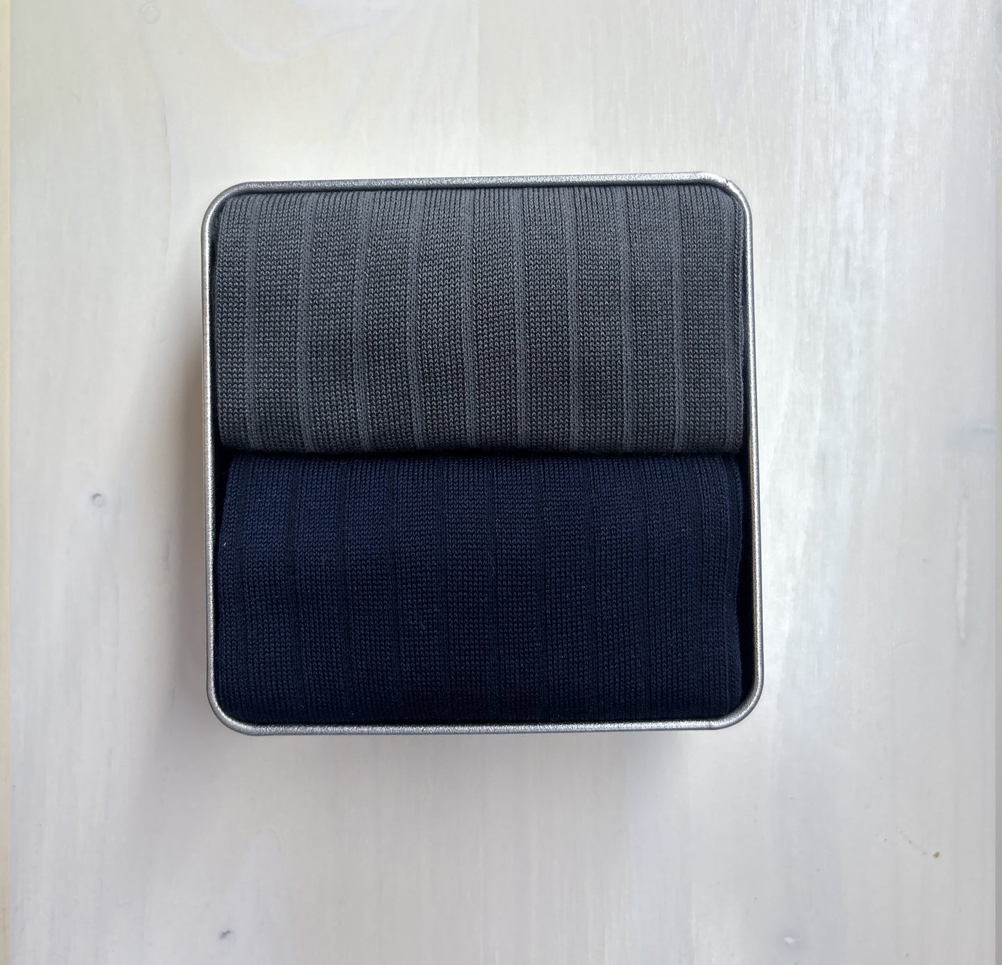 Box 2 Pairs Short Medium Grey-Midnight Blue