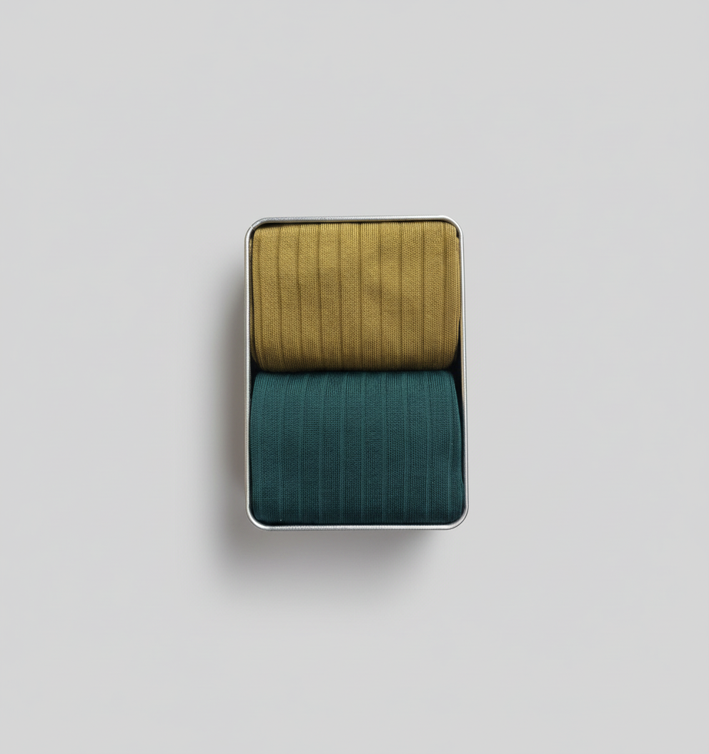 Box 2 Pairs Long Camel-Teal