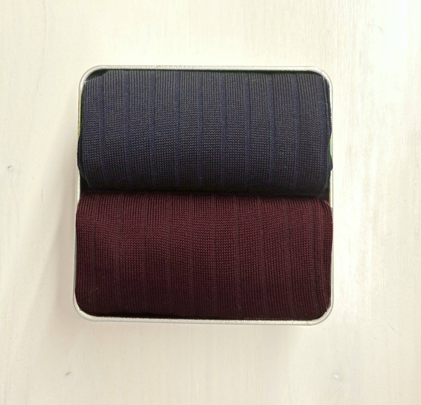 Box of 2 pairs Court Bordeaux-Midnight Blue