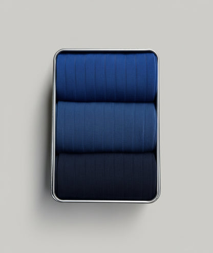 Box of 3 Royal Blue Short Pairs