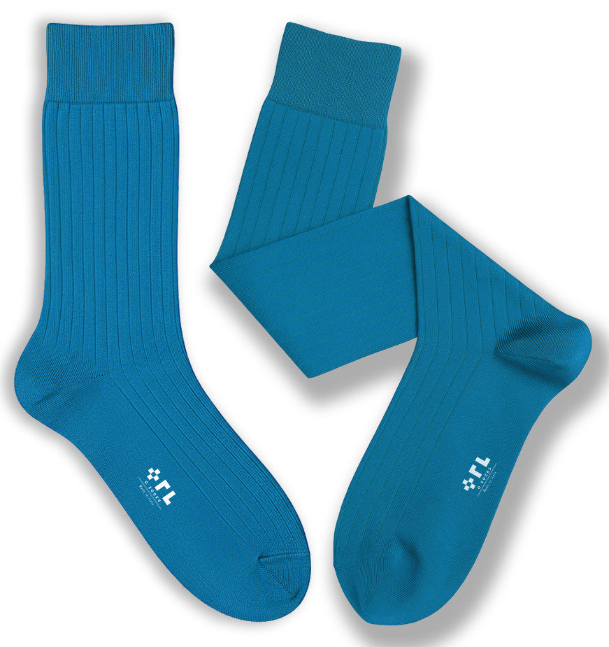 Calza Azzurro Cotone