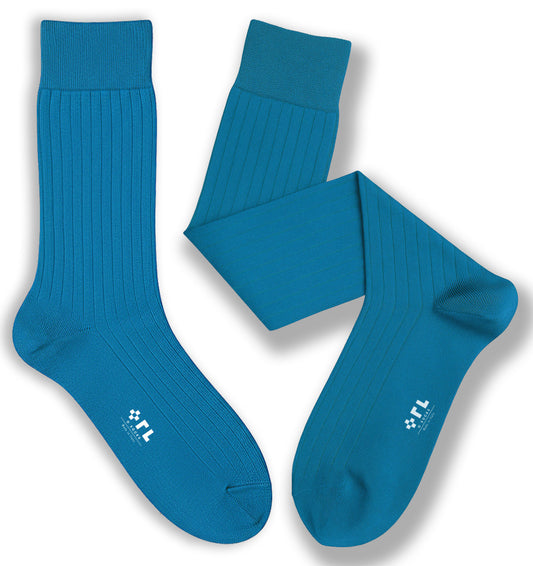 Calza Azzurro Cotone