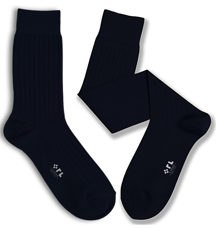 Calza Blu Navy in Cotone