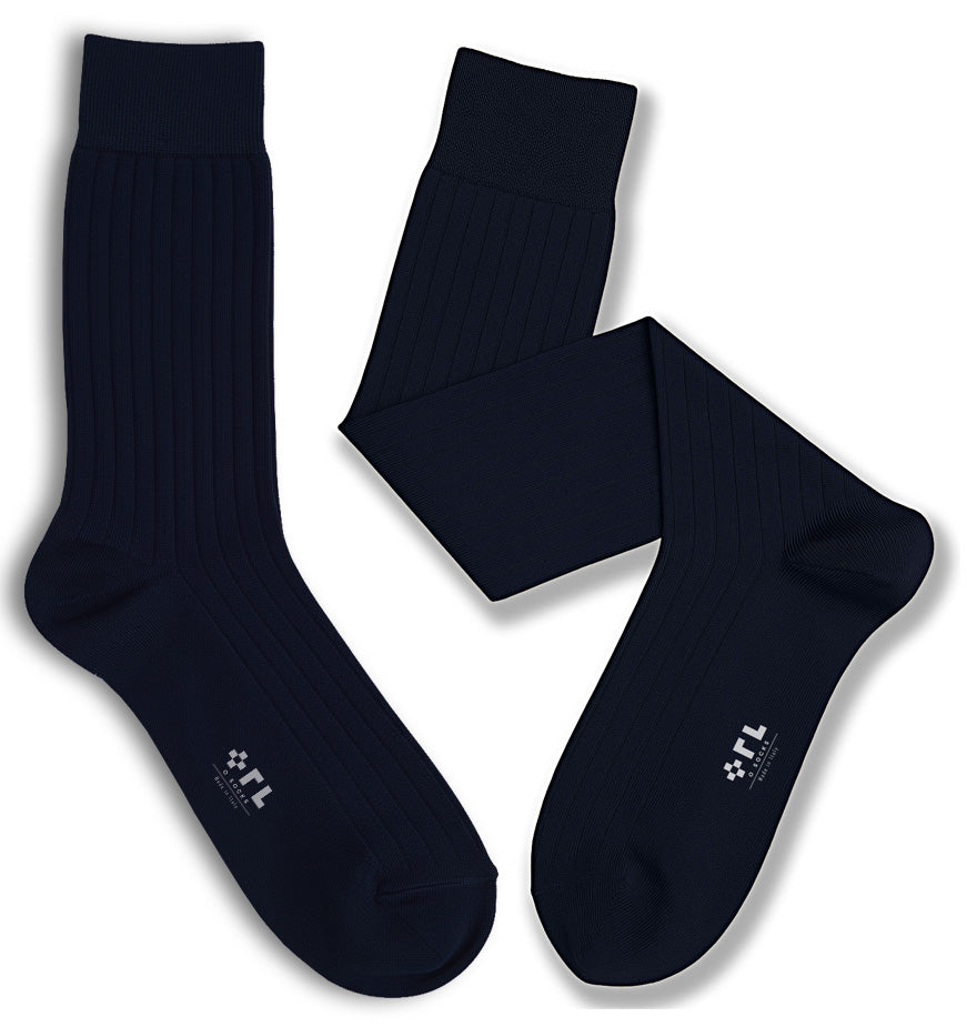 Midnight Blue Cotton Socks