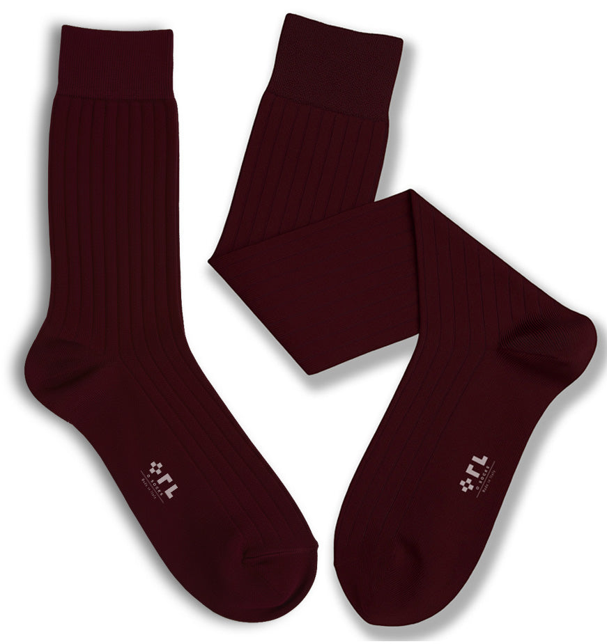 Calza Bordeaux in Cotone