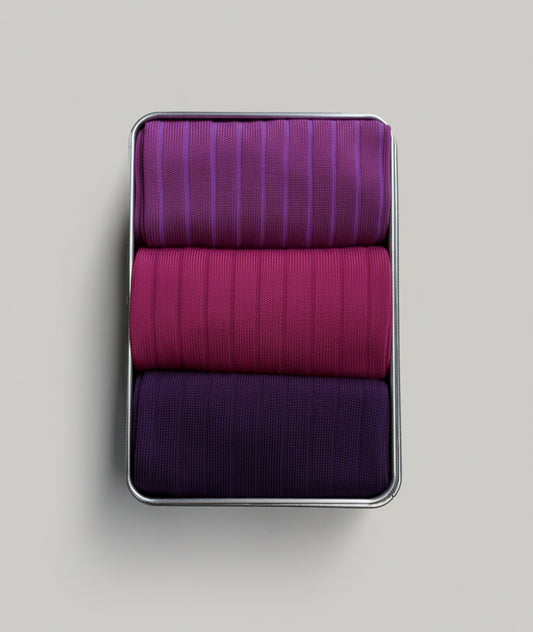 Box 3 Pairs Short Purple Essence